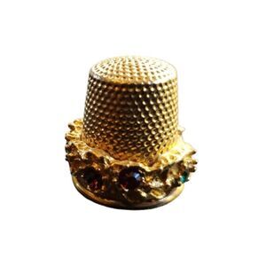 Vtg Jewled Thimble